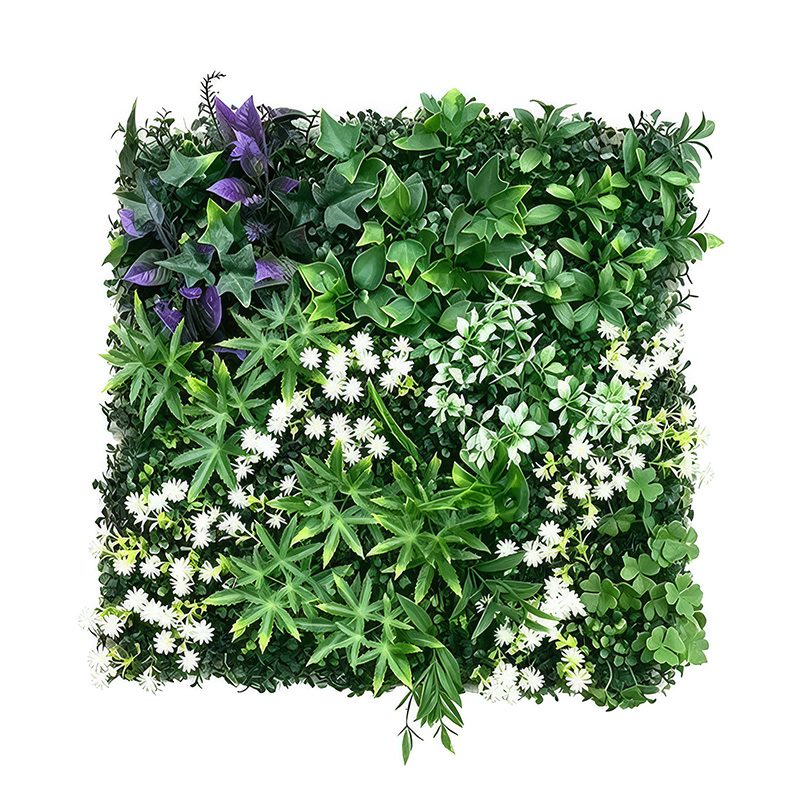 Mixed Fern & Boxwood Green Wall Panel 1m x 1m