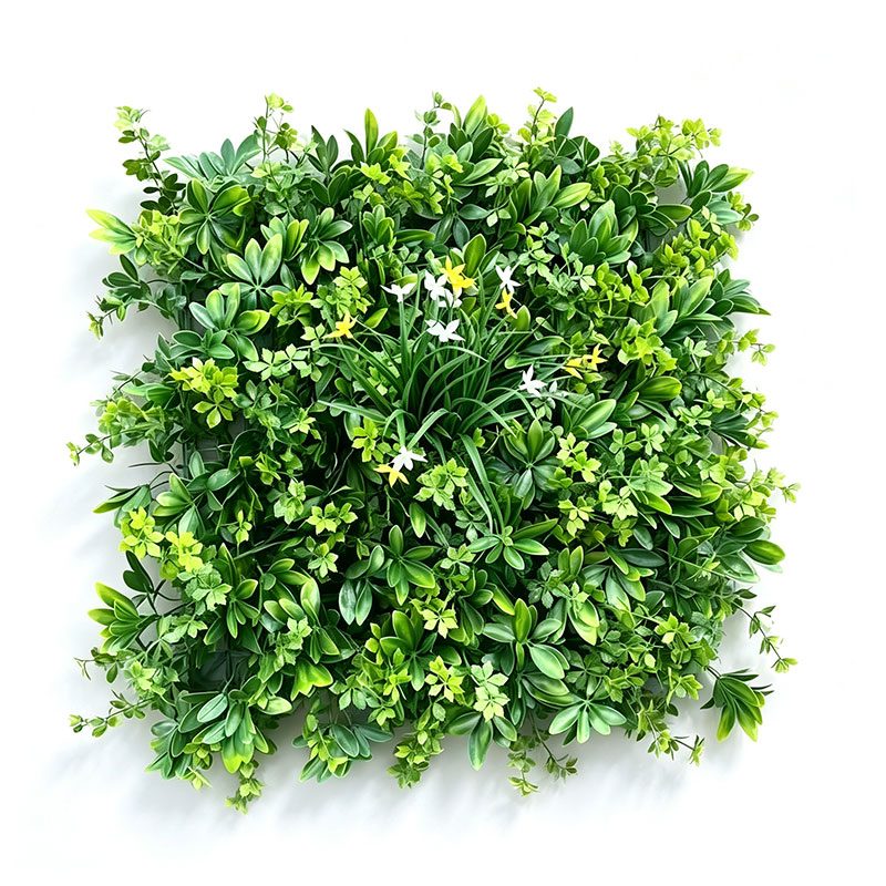Autumn Mixed Foliage Green Wall Panel 1m x 1m